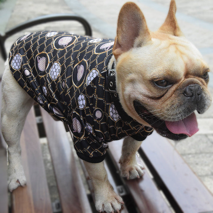 Dress Your Pup in Style with Bag Printing Dog Clothes for Spring!