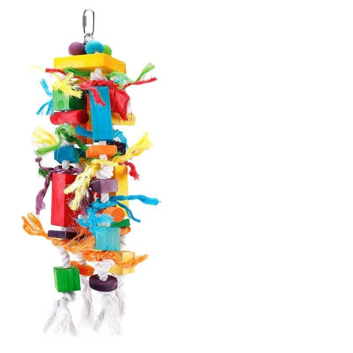 Wooden Color Nibbling Toy for Parrots and Birds