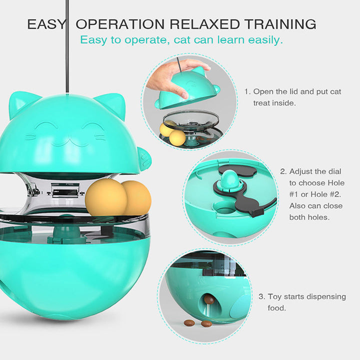 Unleash the Fun with the Lucky Cat Track Turntable Ball Toy!