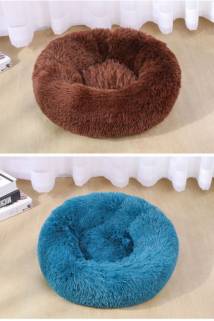Plush Round Bed for Large Dogs - Ultimate Comfort & Style