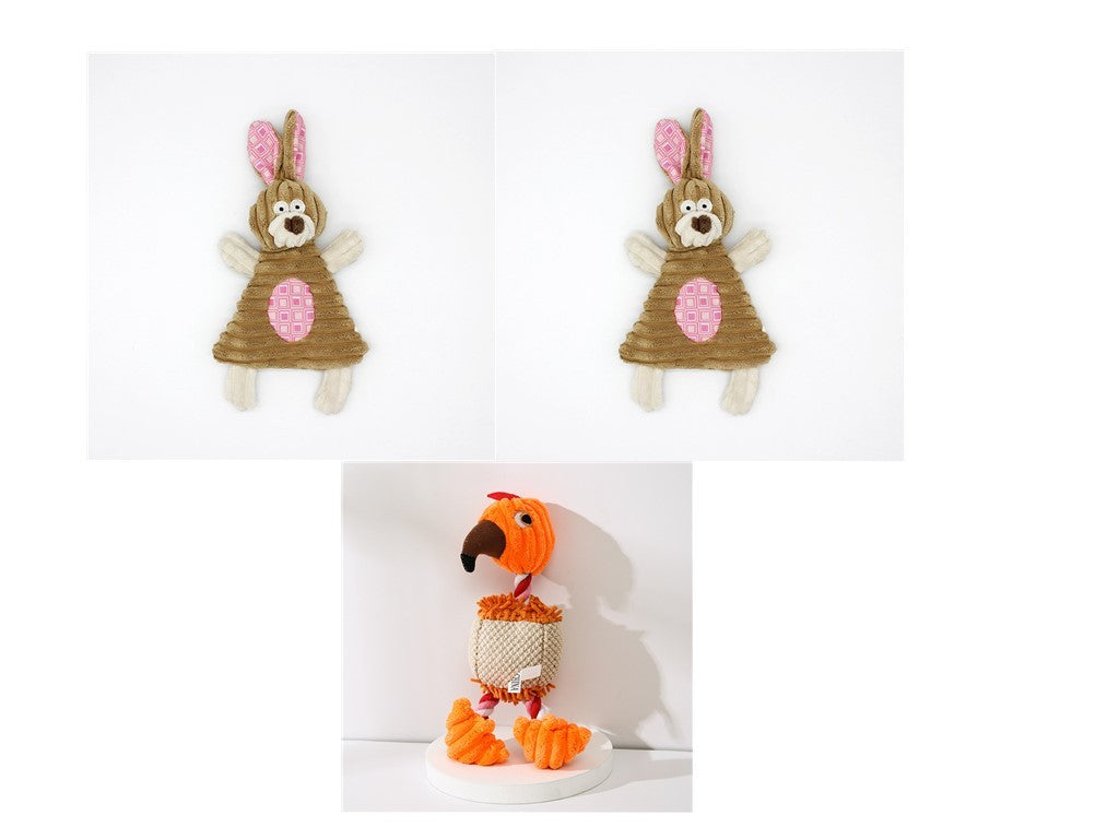 Pet Toy Donkey Shape Corduroy Chew Toy