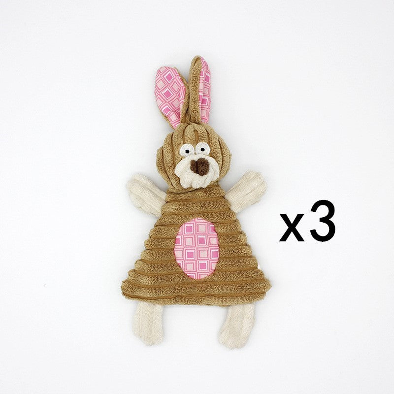 Pet Toy Donkey Shape Corduroy Chew Toy