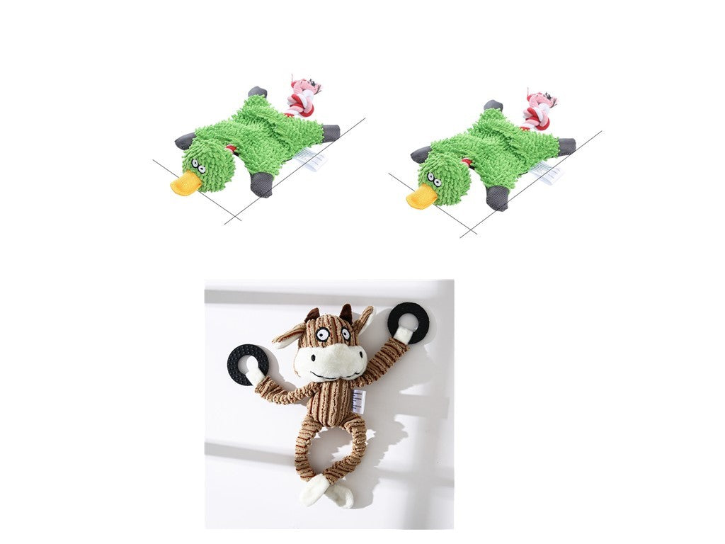 Pet Toy Donkey Shape Corduroy Chew Toy