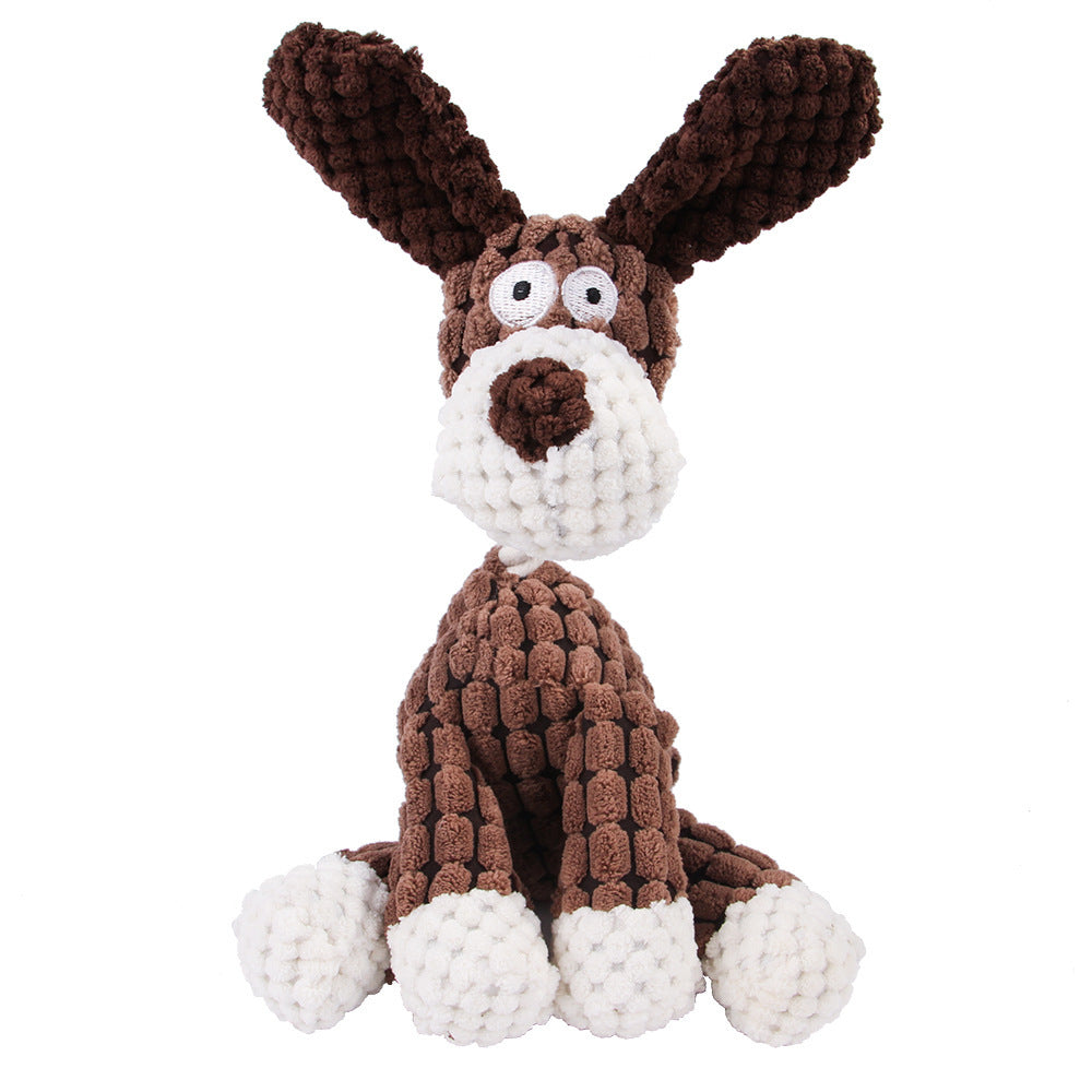 Pet Toy Donkey Shape Corduroy Chew Toy