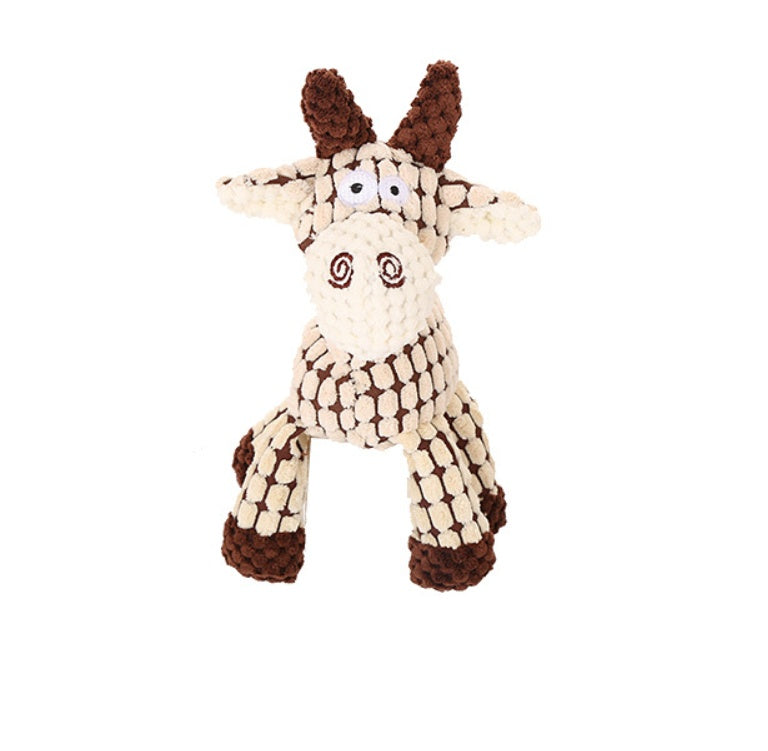Pet Toy Donkey Shape Corduroy Chew Toy