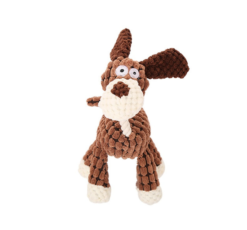Pet Toy Donkey Shape Corduroy Chew Toy