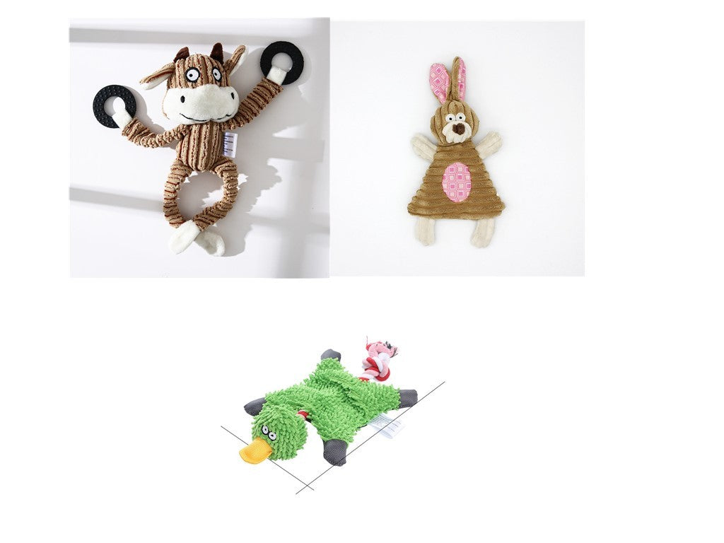 Pet Toy Donkey Shape Corduroy Chew Toy