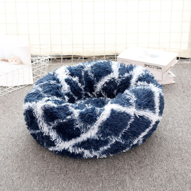 Large Dogs Warm Plush Round Pet Bed