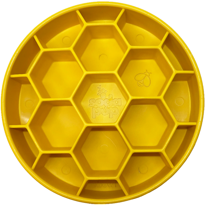 Honeycomb eBowl Deep Slow Feeder Dog Bowl for Enrichment