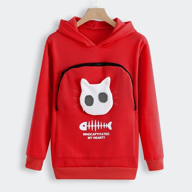 Cat Lovers Hoodie Kangaroo Dog