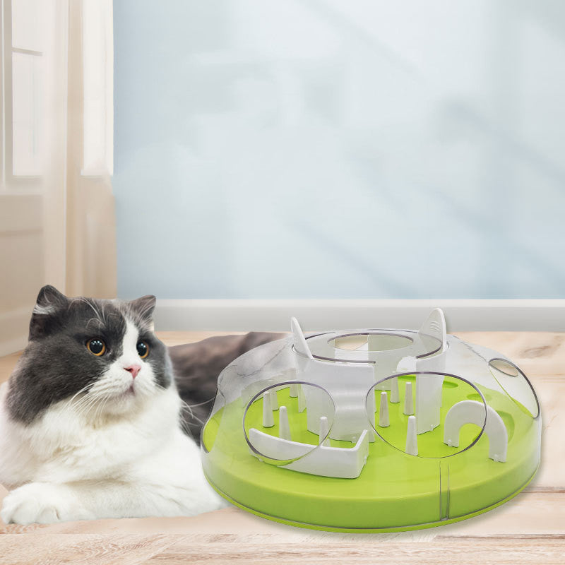 Pet Cat Toy Maze Slow Food Bowl