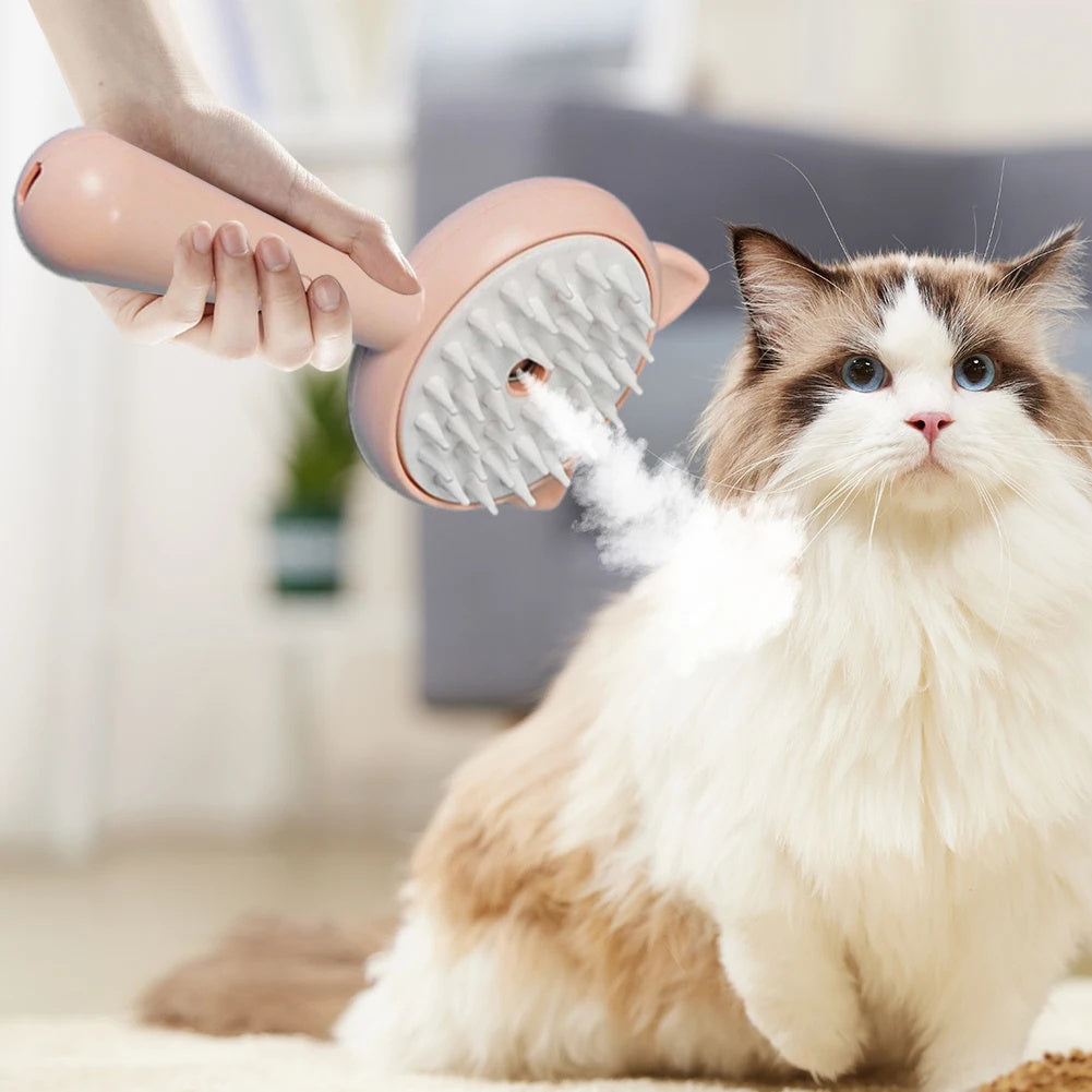 Hair Cleaning Brush With Mist Cat Grooming