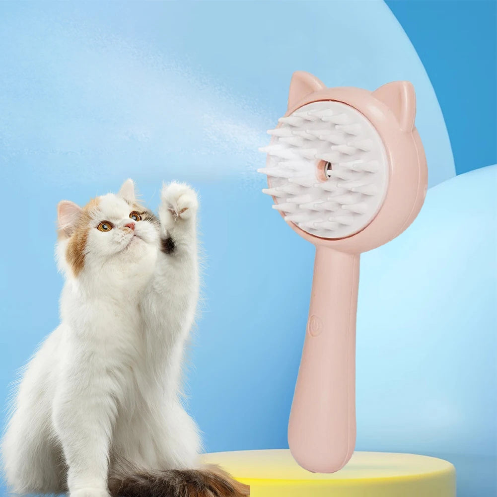 Hair Cleaning Brush With Mist Cat Grooming