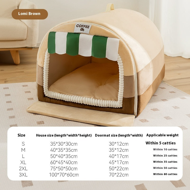 Autumn And Winter Large Dog Painted Pet Bed