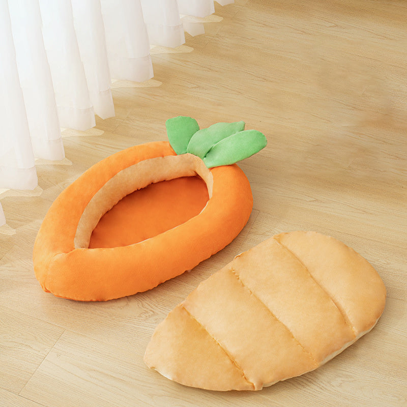 Carrot Dog Nesting Bed With Washable