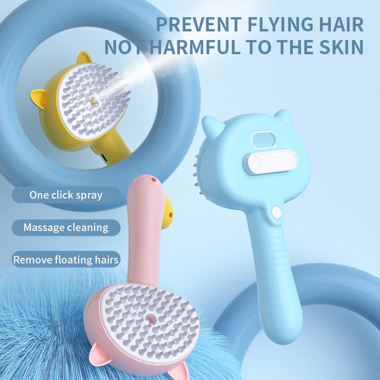 Hair Cleaning Brush With Mist Cat Grooming